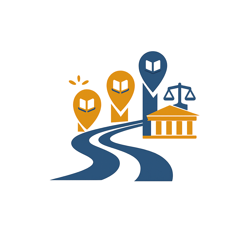 Abstract learning path symbol